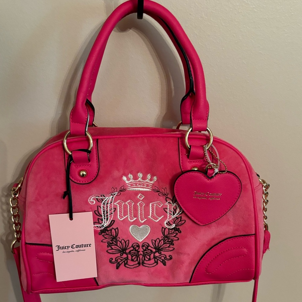 NWT Juicy Couture Free Love Heritage Bowler Bag